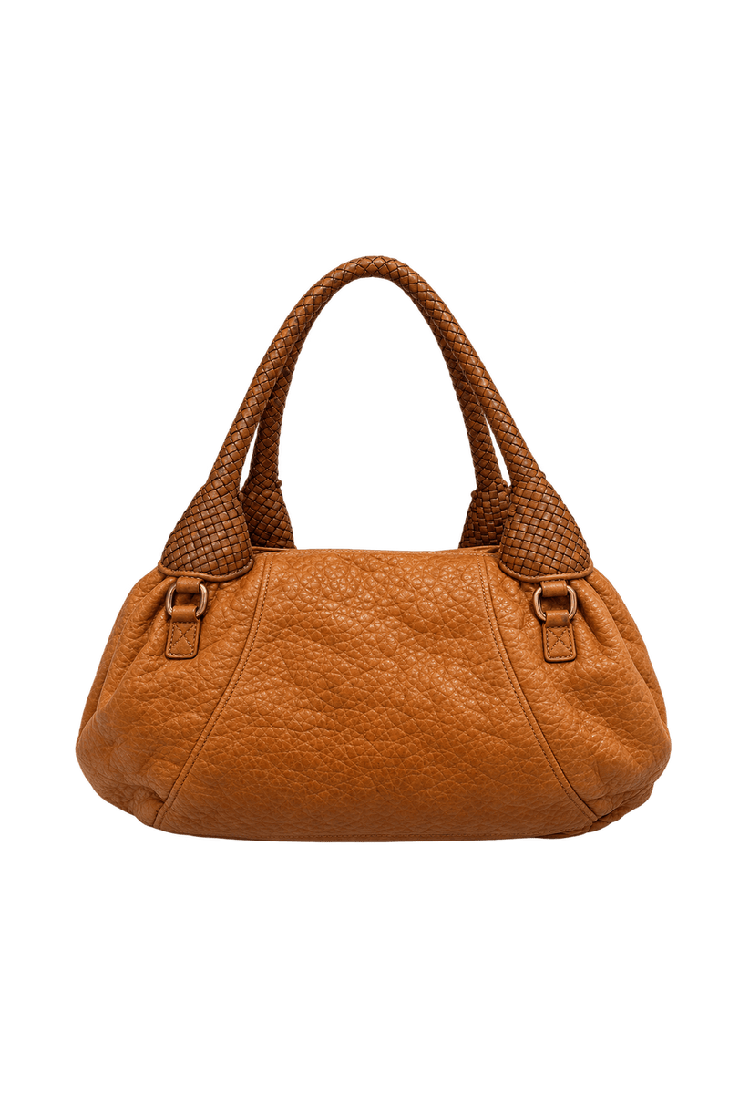 1990s Tan Leather Bag - Back View