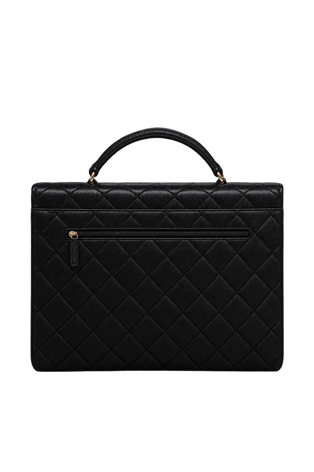 1990s Black Leather Bag - Back View