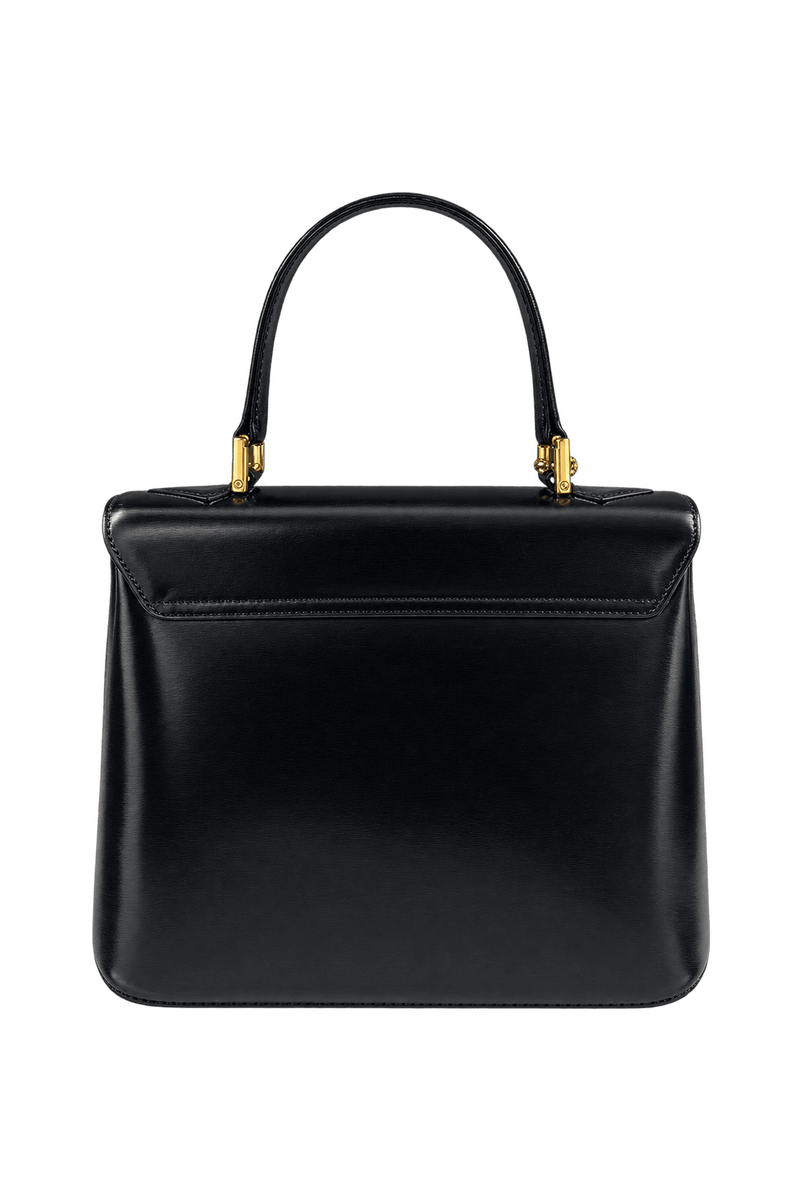 1990s Black Leather Bag - Back View