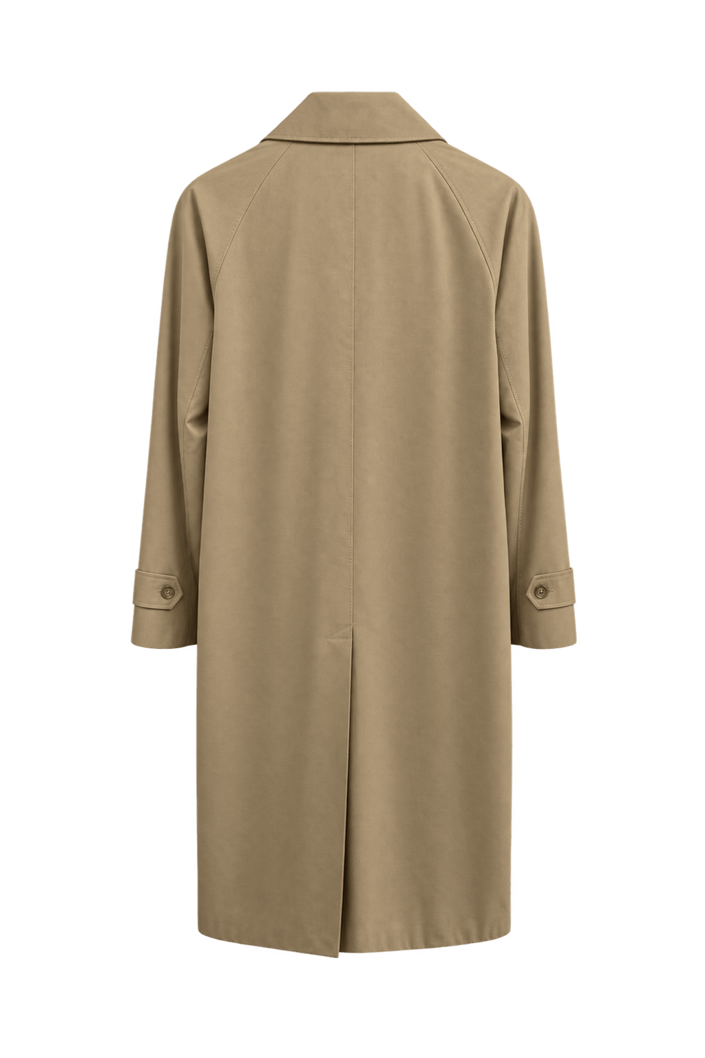 1990s Beige Cotton Trench Coat - Back View
