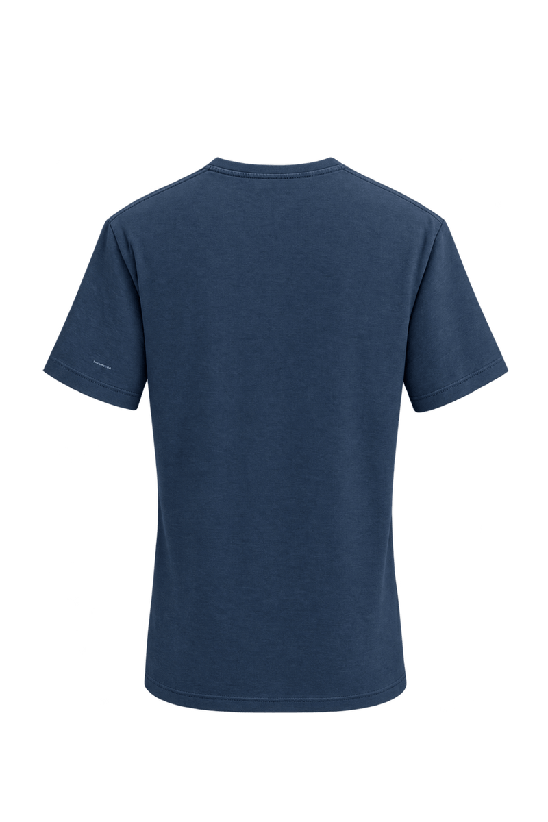 1990s Navy Blue Cotton T-Shirt - Back View