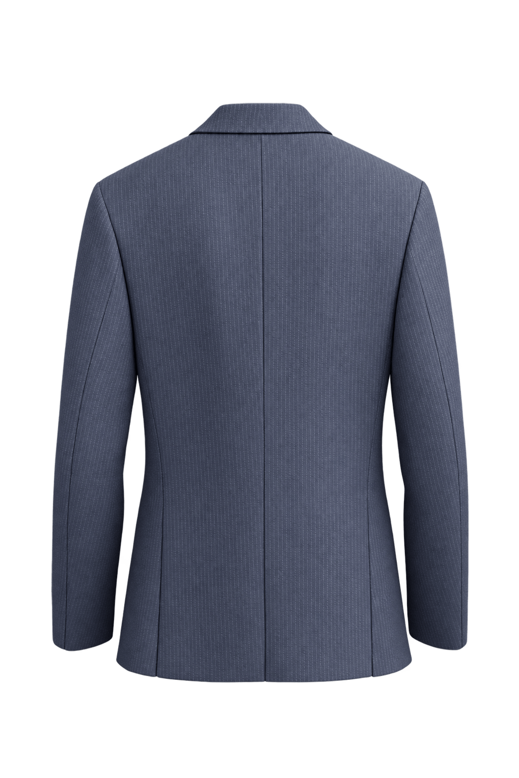 1990s Navy Blue Wool Blazer - Back View
