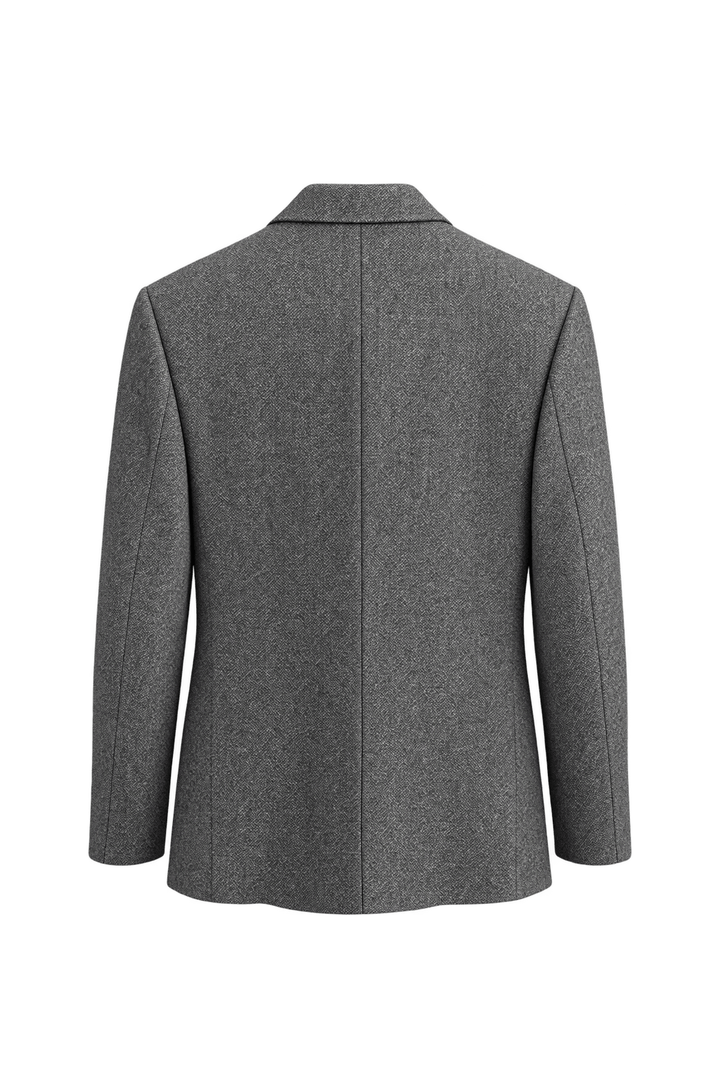 1990s Grey Wool Blazer - Back View