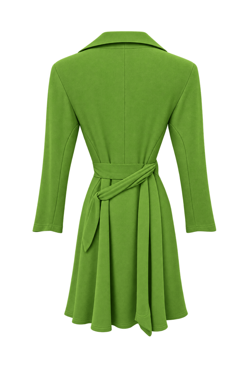 1990s Bright Green Polyester Jacket - Back View