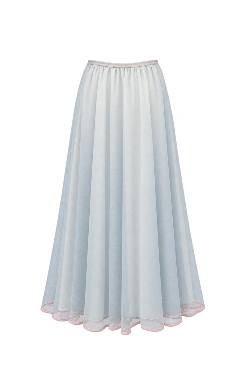 1980s White Cotton Skirt - Back View