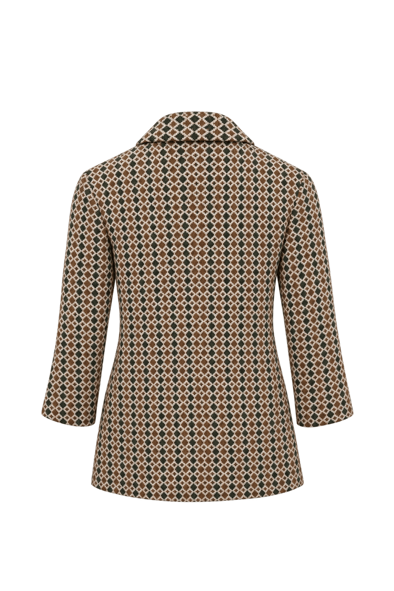 1970s Brown Wool Jacket - Back View