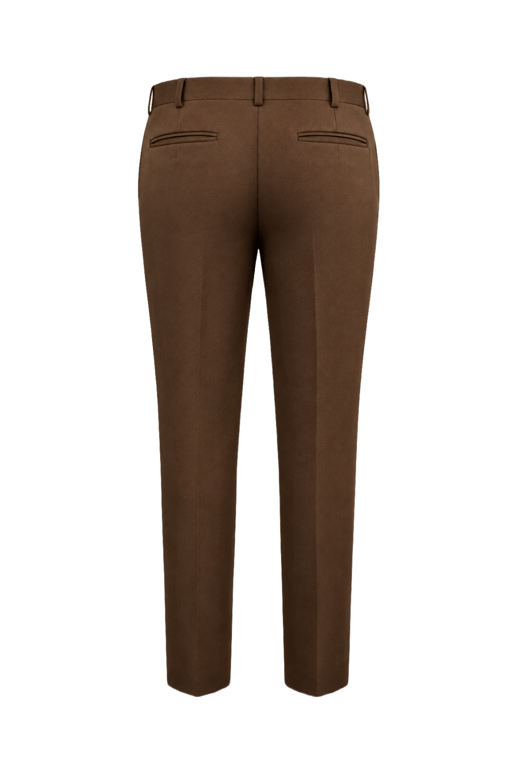 1970s Brown Wool Blend Trousers - Back View