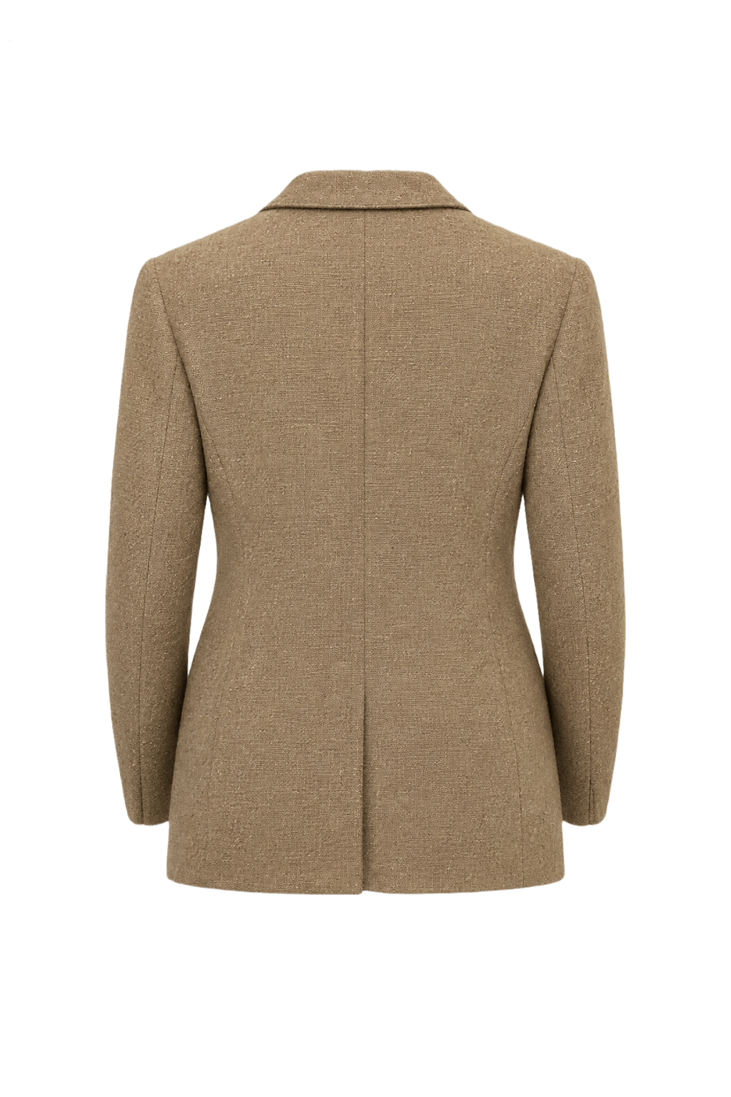 1970s Beige Wool Blazer - Back View