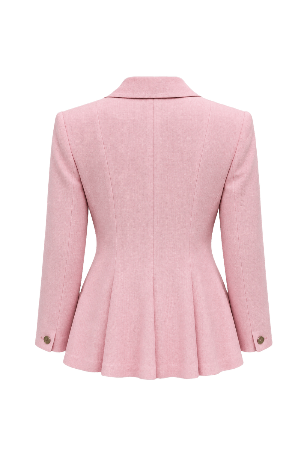 1990s Pink Wool Blazer - Back View