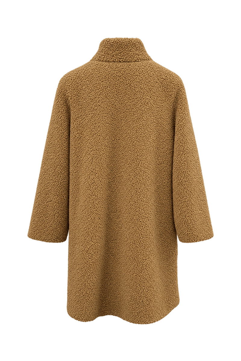 1970s Camel Sherpa Fleece Coat - Back View