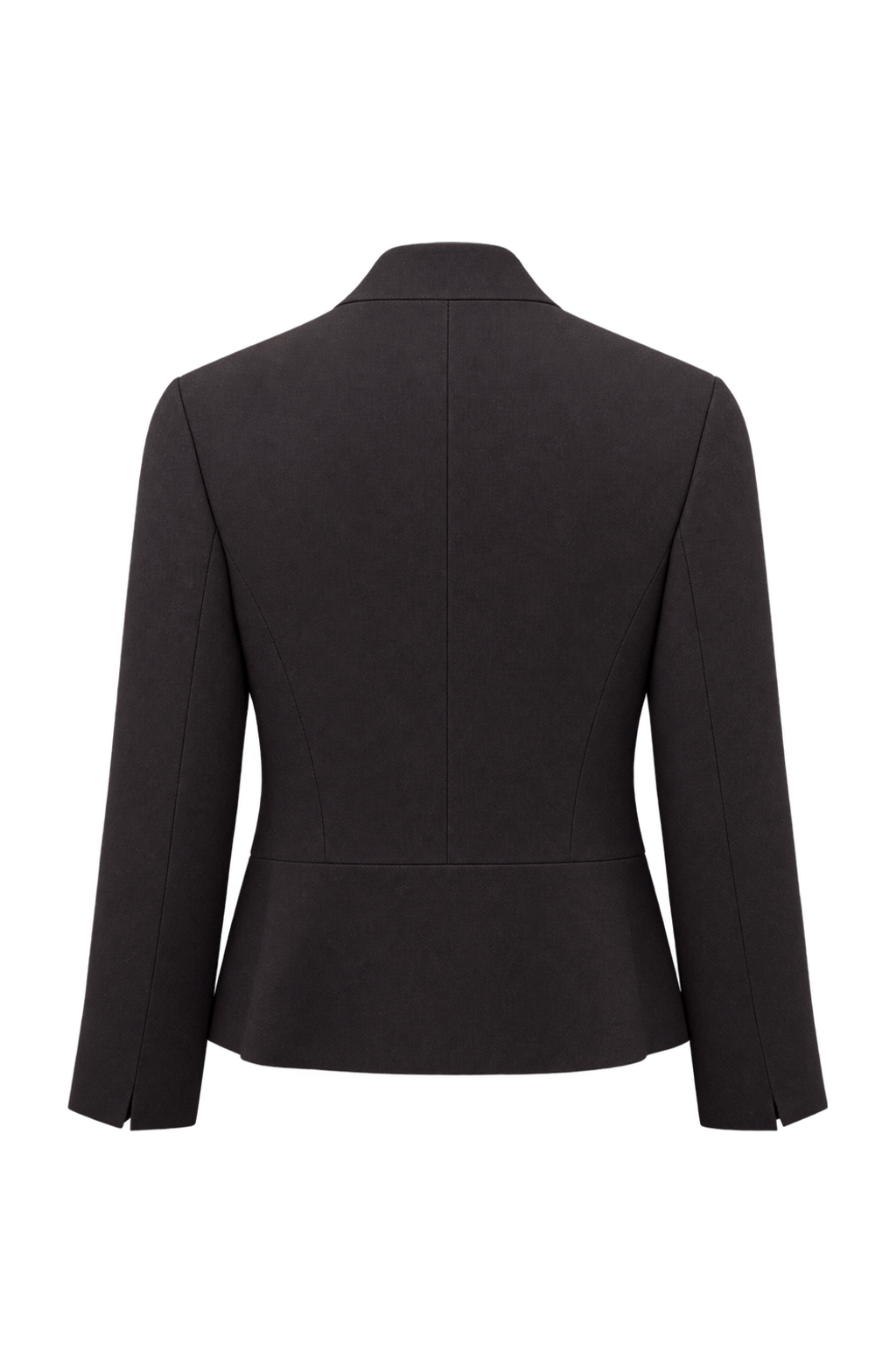 1980s Dark Brown Wool Blazer - Back View