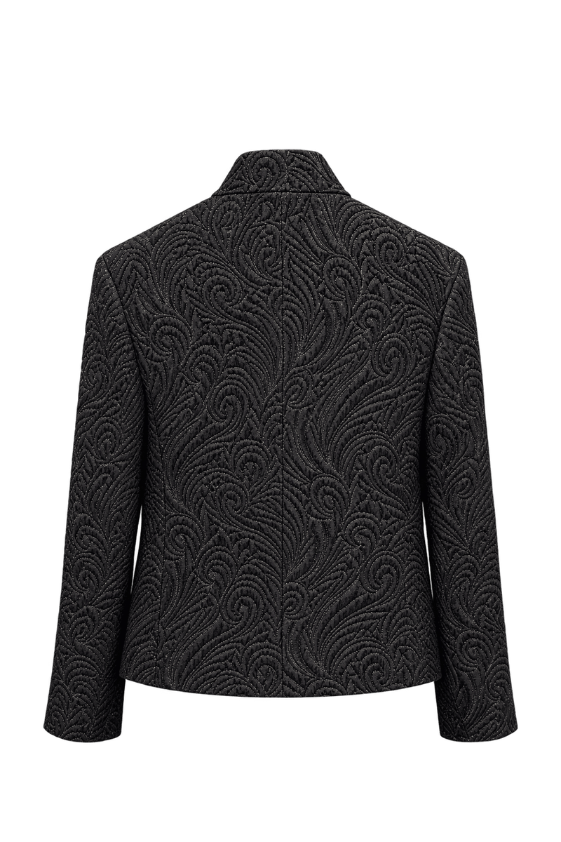 1990s Black Velvet Blazer - Back View