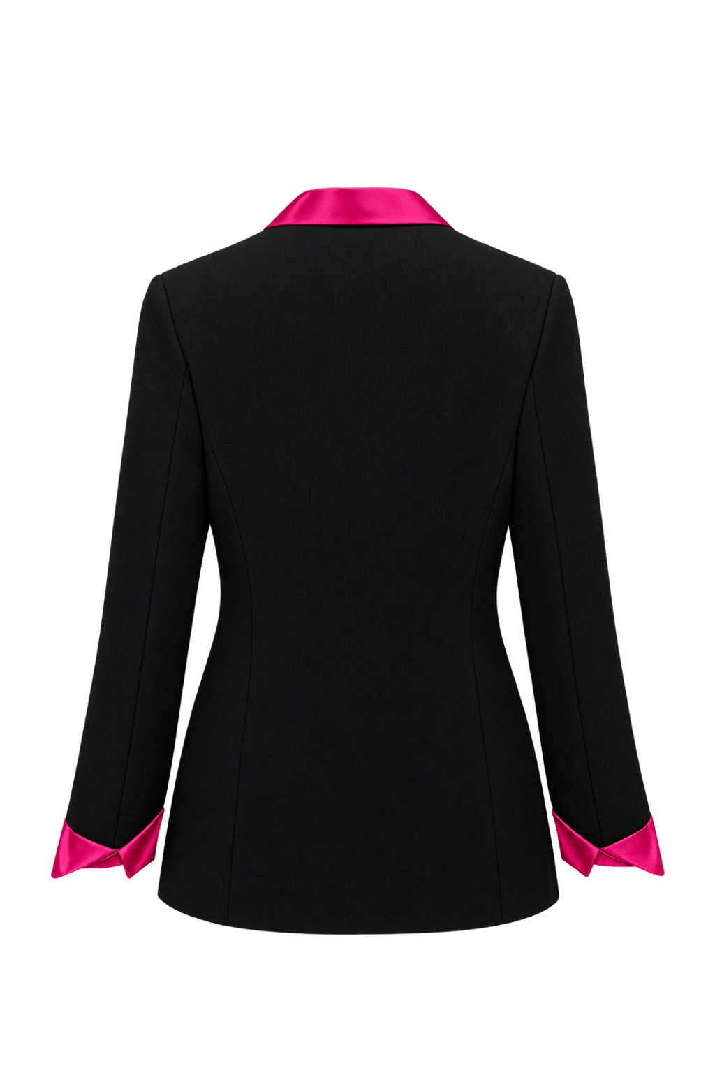 1980s Black Wool Blazer - Back View