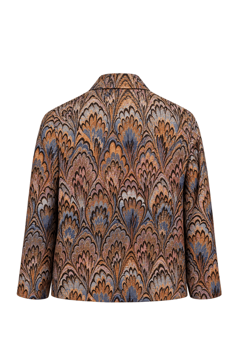 1980s Multi-Color Brocade Jacket - Back View