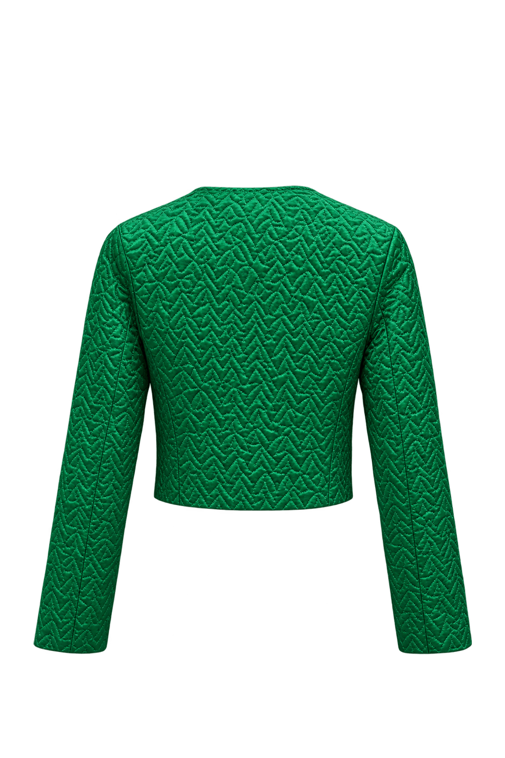 1980s Vibrant Green Synthetic Jacket - Back View