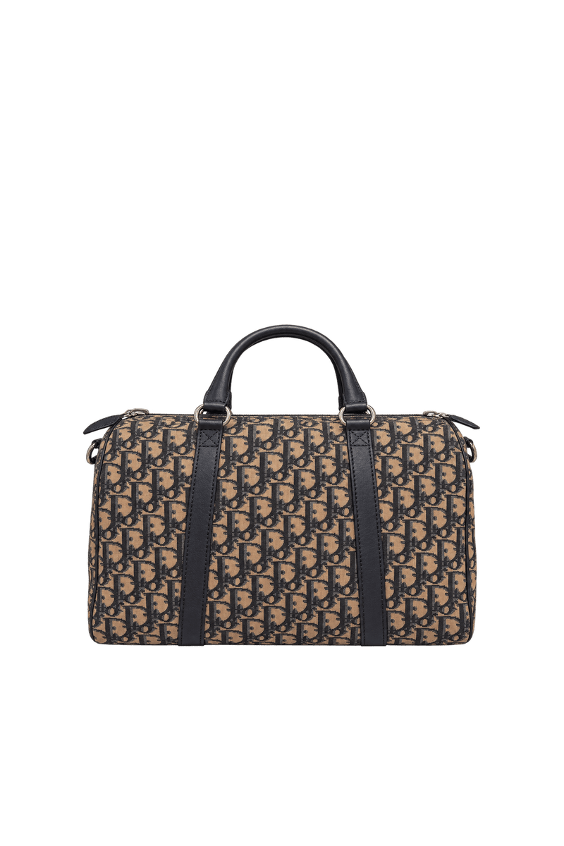 1980s Beige Canvas Bag - Back View