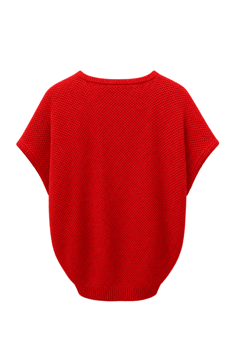 1980s Red Wool Sweater - Back View