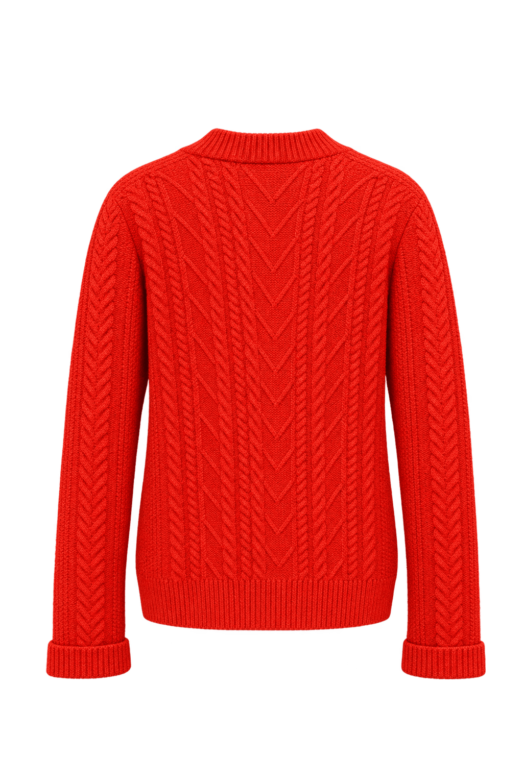 1980s Red Wool Sweater - Back View
