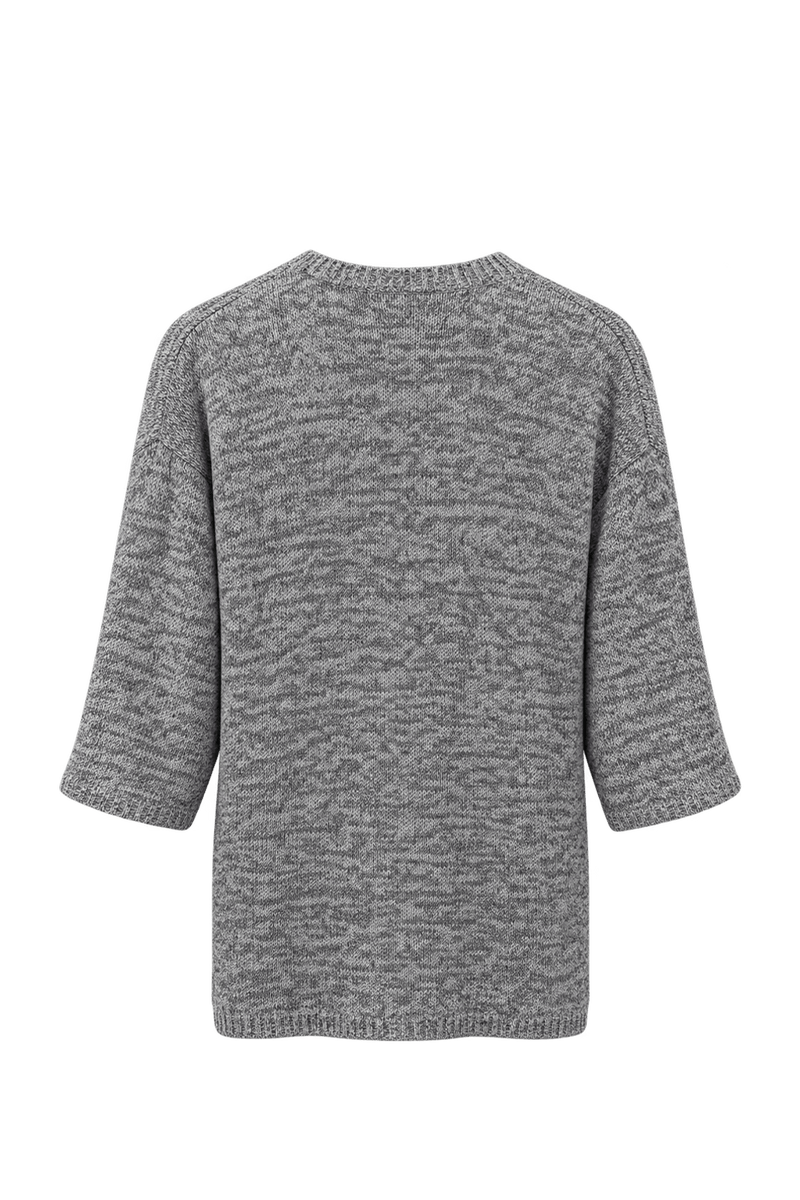 1980s Grey Wool Sweater - Back View