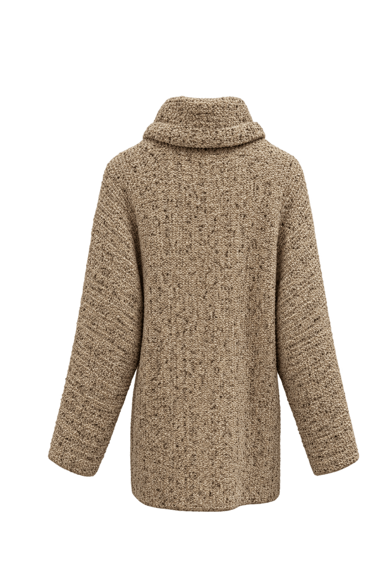 1990s Beige Wool Sweater - Back View
