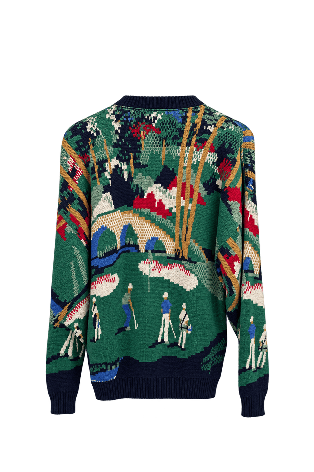 1990s Green Wool Sweater - Back View