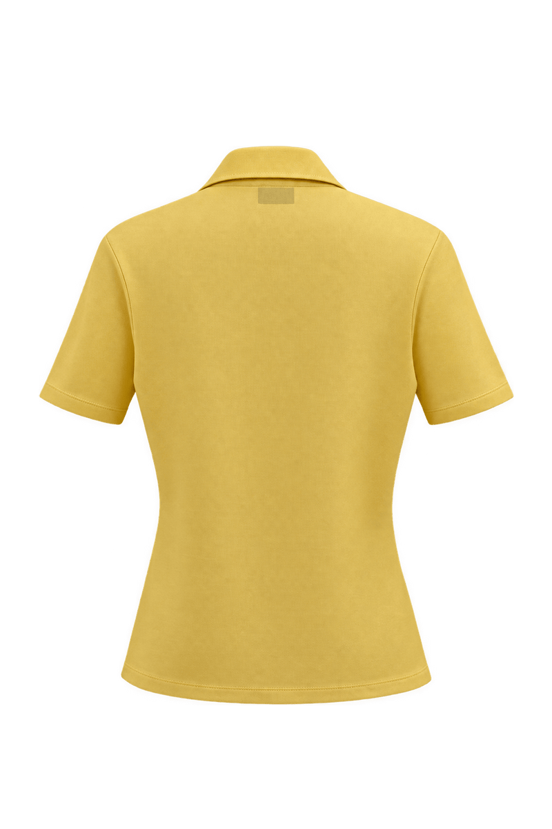1980s Yellow Synthetic Blend Shirt - Back View