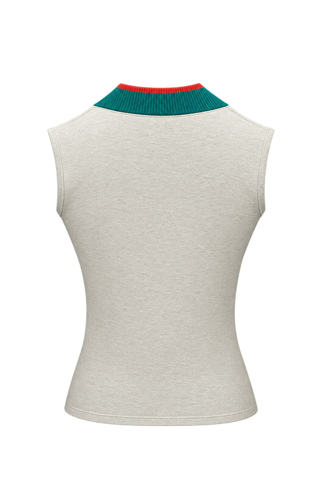 1980s Cream Cotton Tank Top - Back View