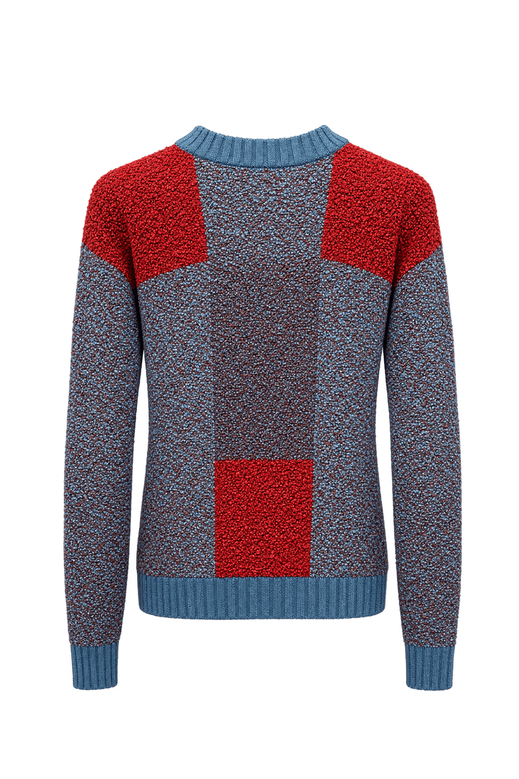 1990s Burgundy Wool Blend Sweater - Back View