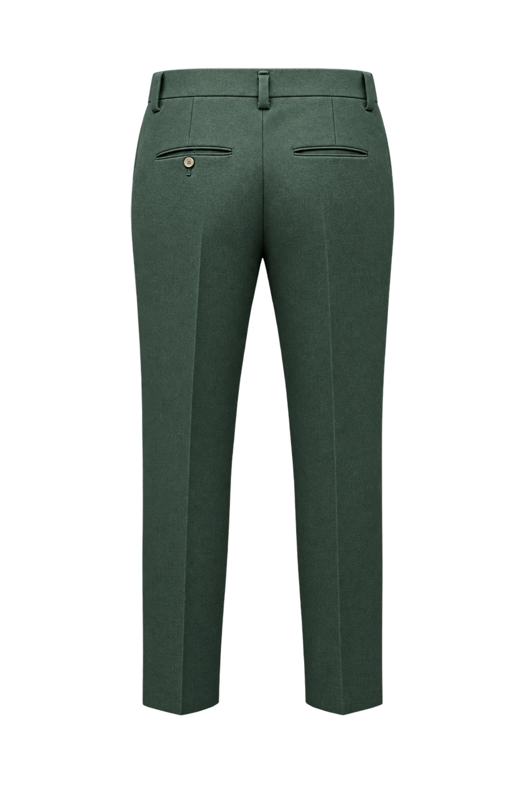 1980s Forest Green Wool Trousers - Back View