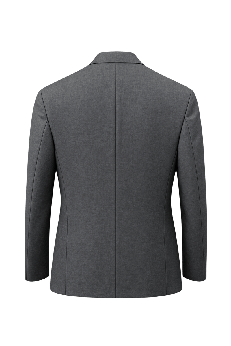 1990s Navy Blue Wool Blazer - Back View