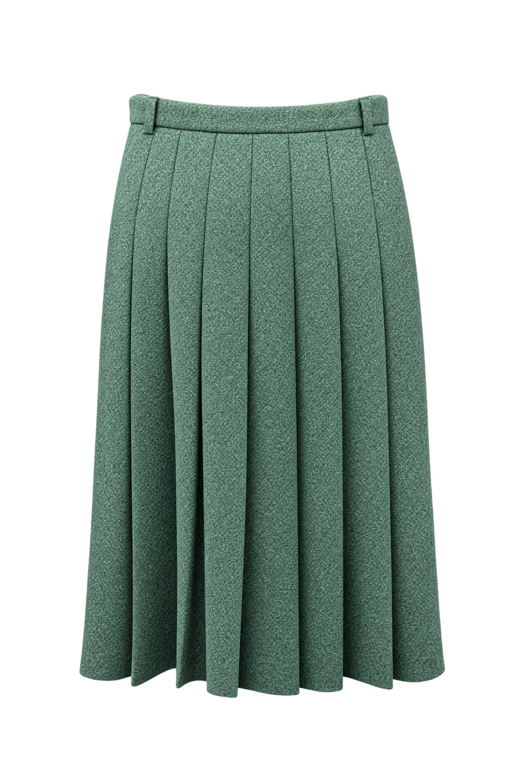 1960s Green Synthetic Blend Skirt - Back View
