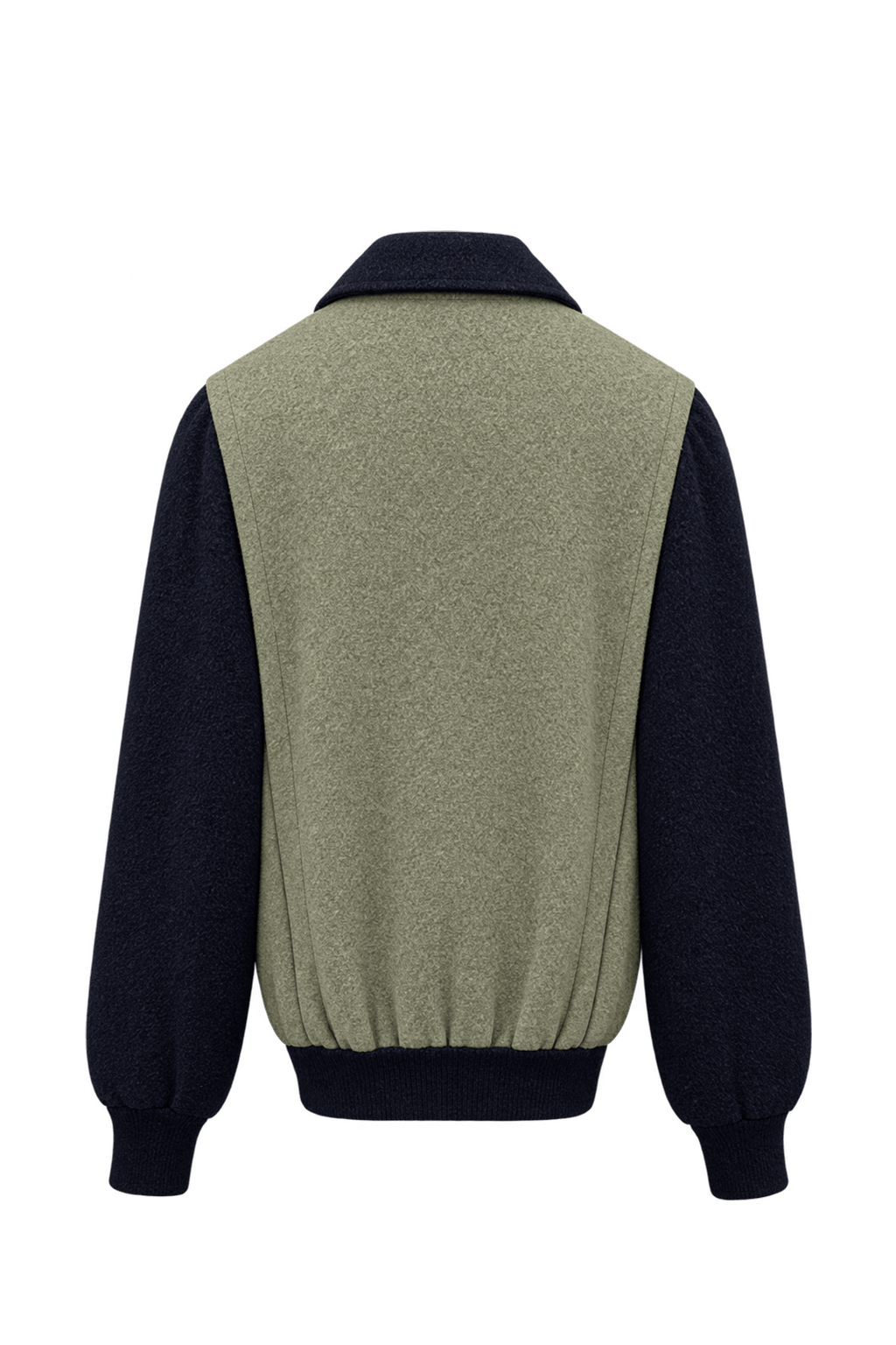 1980s Olive Green Wool Blend Sweater - Back View