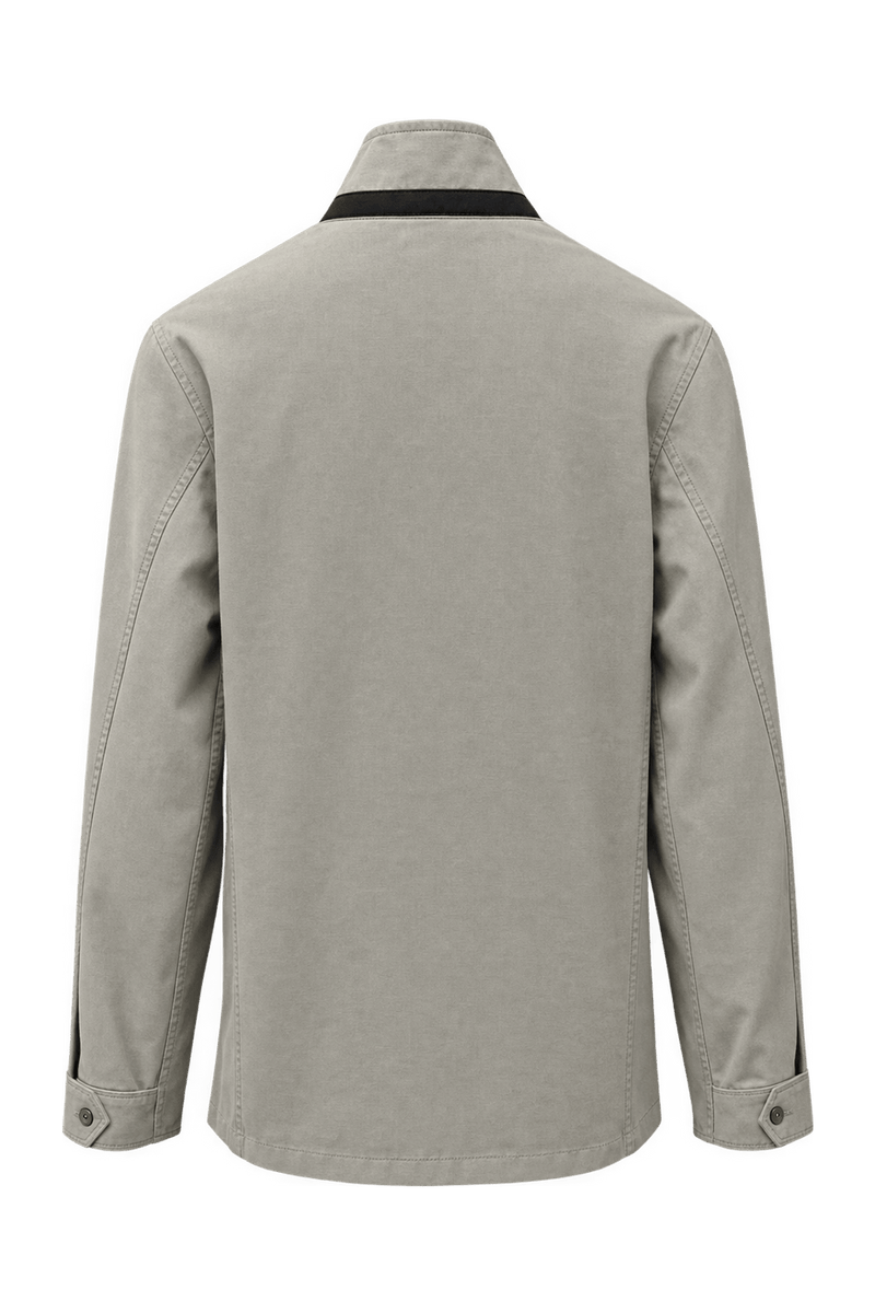 1980s Beige Cotton Blend Jacket - Back View