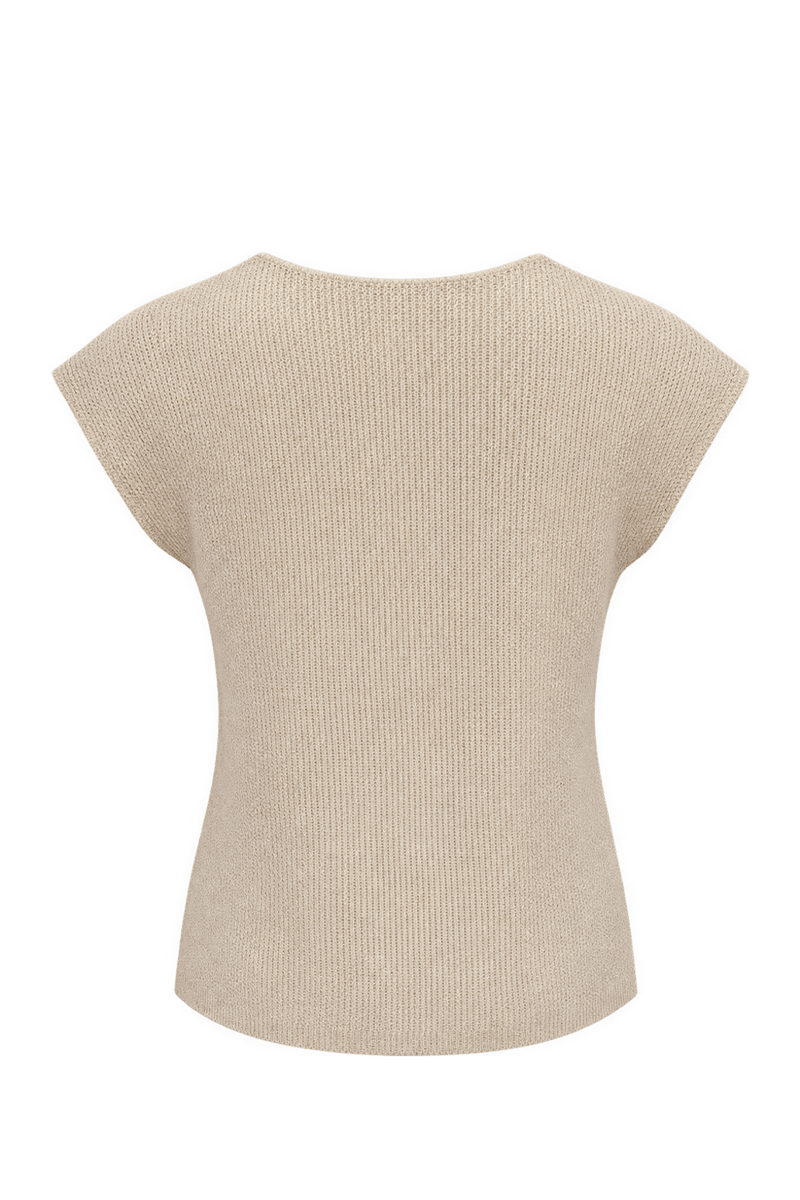 1990s Cream Synthetic Blend Sweater - Back View