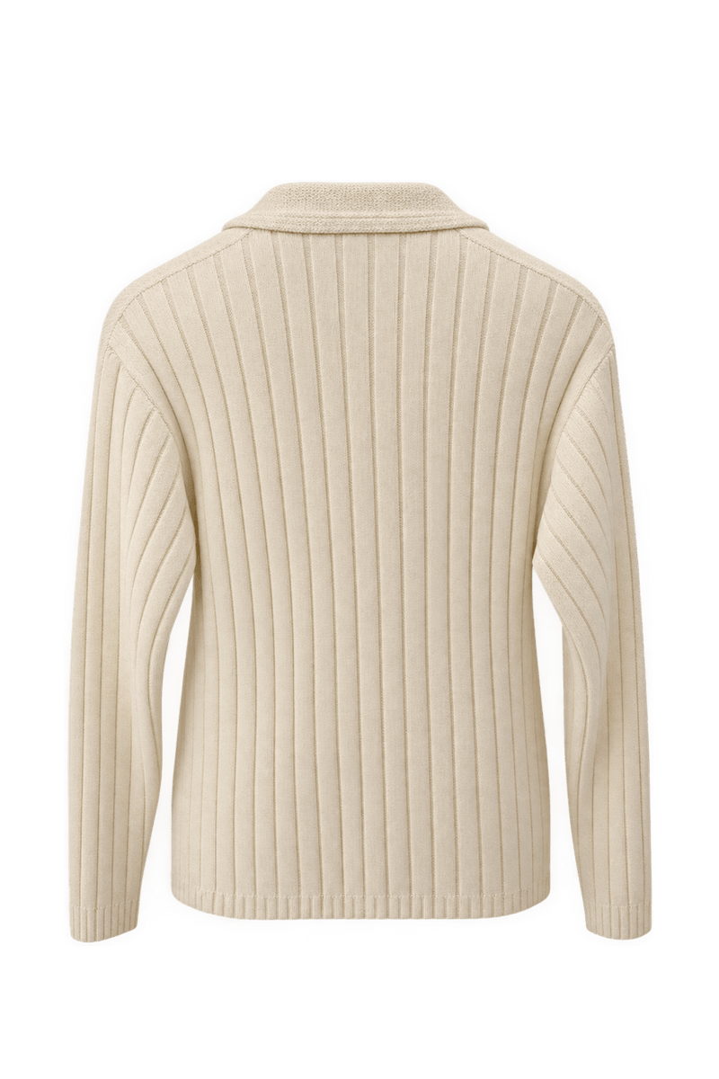 1960s Cream Wool Blend Cardigan - Back View