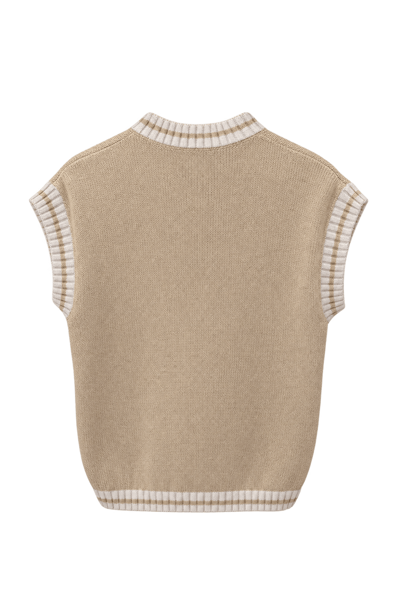 1970s Beige Cotton Blend Sweater - Back View