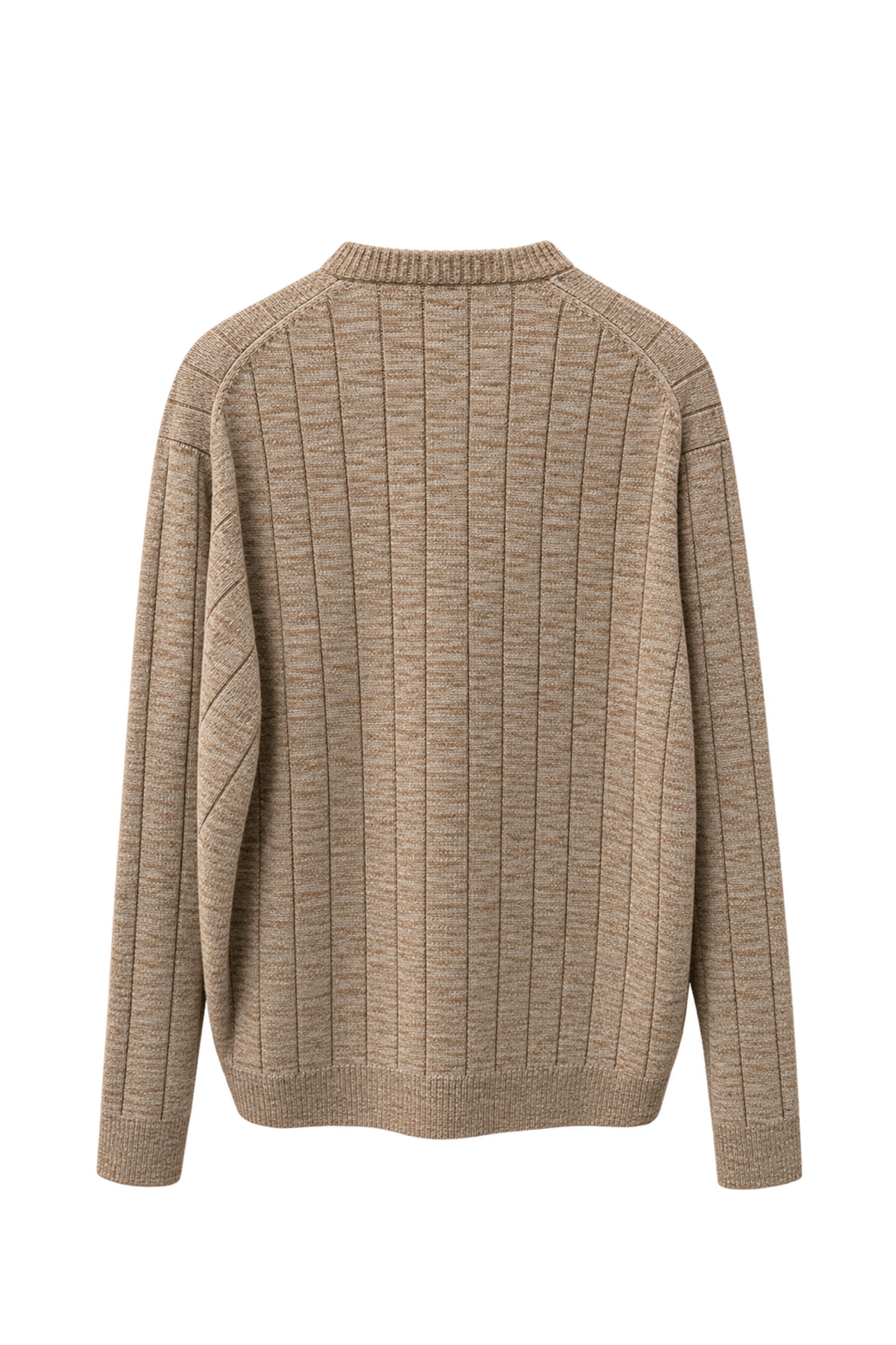 1990s Tan Cotton Blend Sweater - Back View