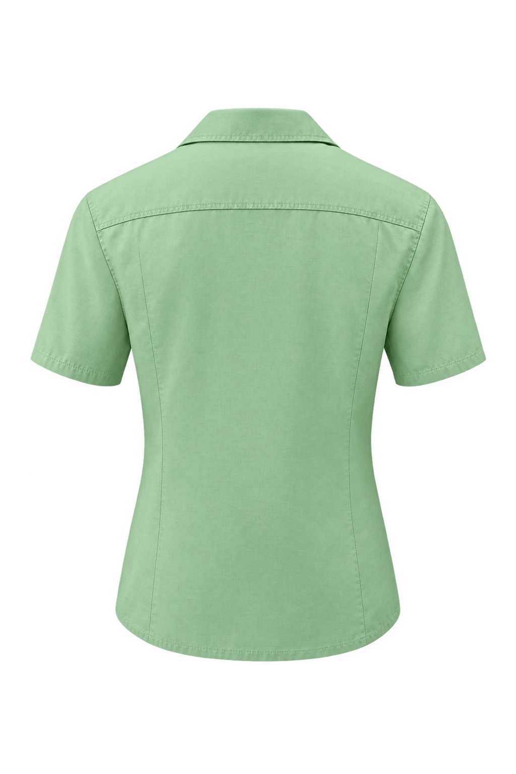 1970s Light Green Cotton Shirt - Back View