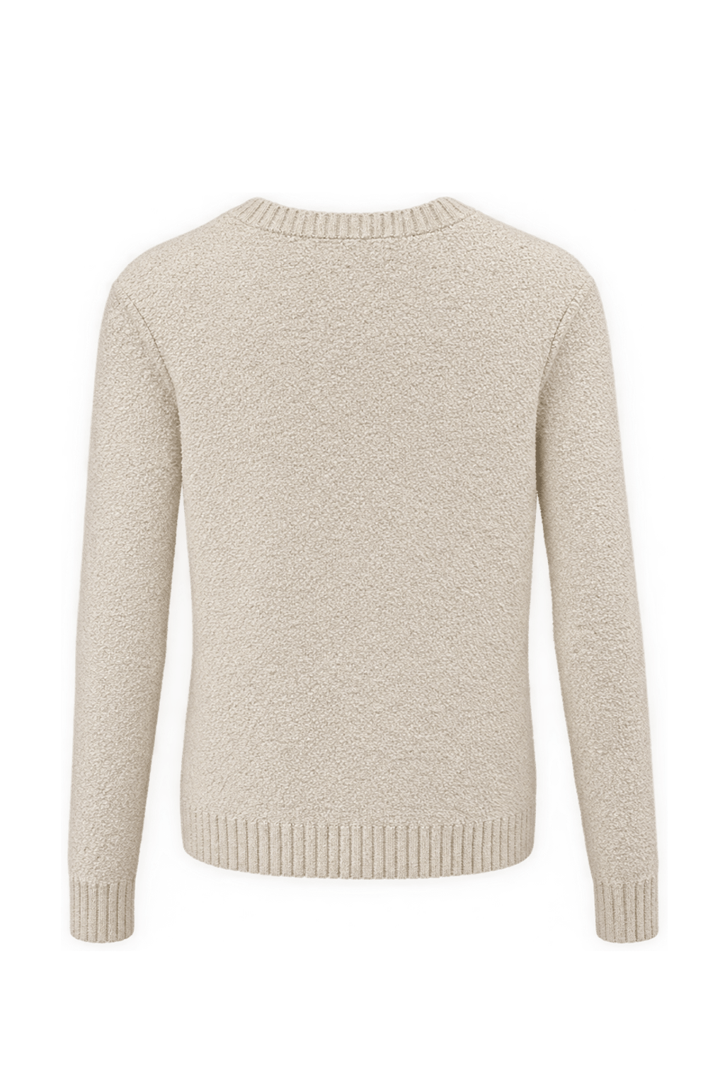 1990s Cream Cotton Blend Sweater - Back View