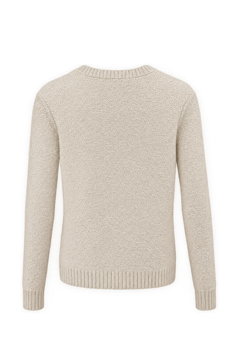 1990s Cream Cotton Blend Sweater - Back View