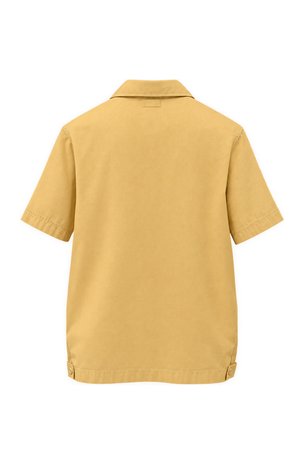 1960s Mustard Yellow Cotton Shirt - Back View