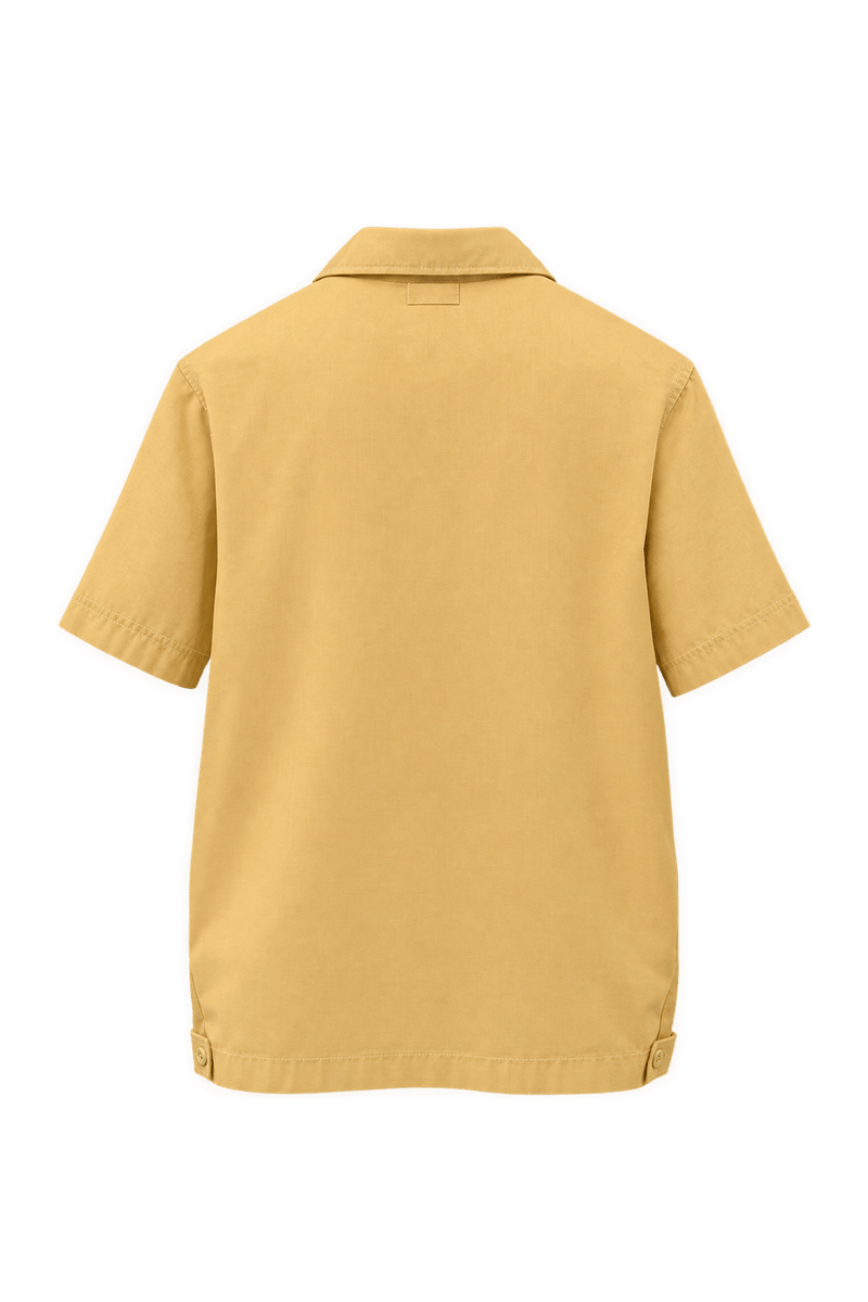 1960s Mustard Yellow Cotton Shirt - Back View