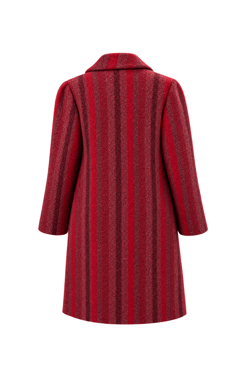1970s Red Wool Blend Coat - Back View