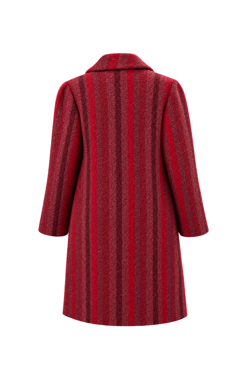 1970s Red Wool Blend Coat - Back View