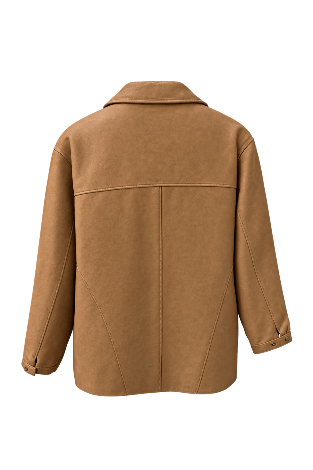 1990s Tan Leather Jacket - Back View