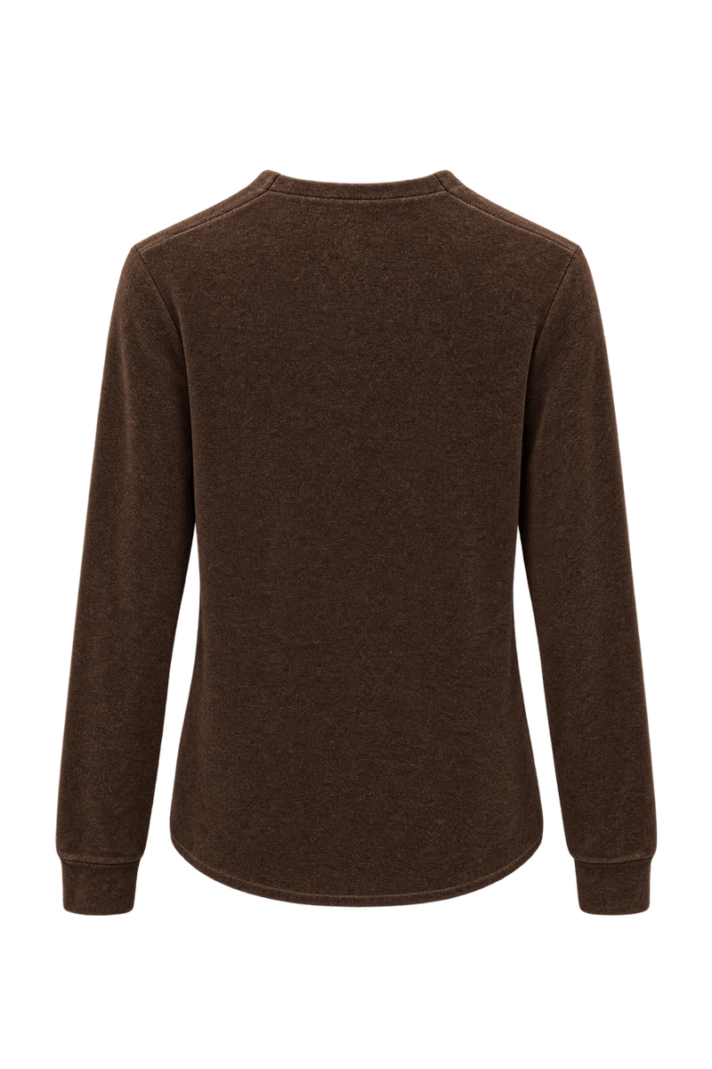 1970s Brown Cotton Blend Sweater - Back View