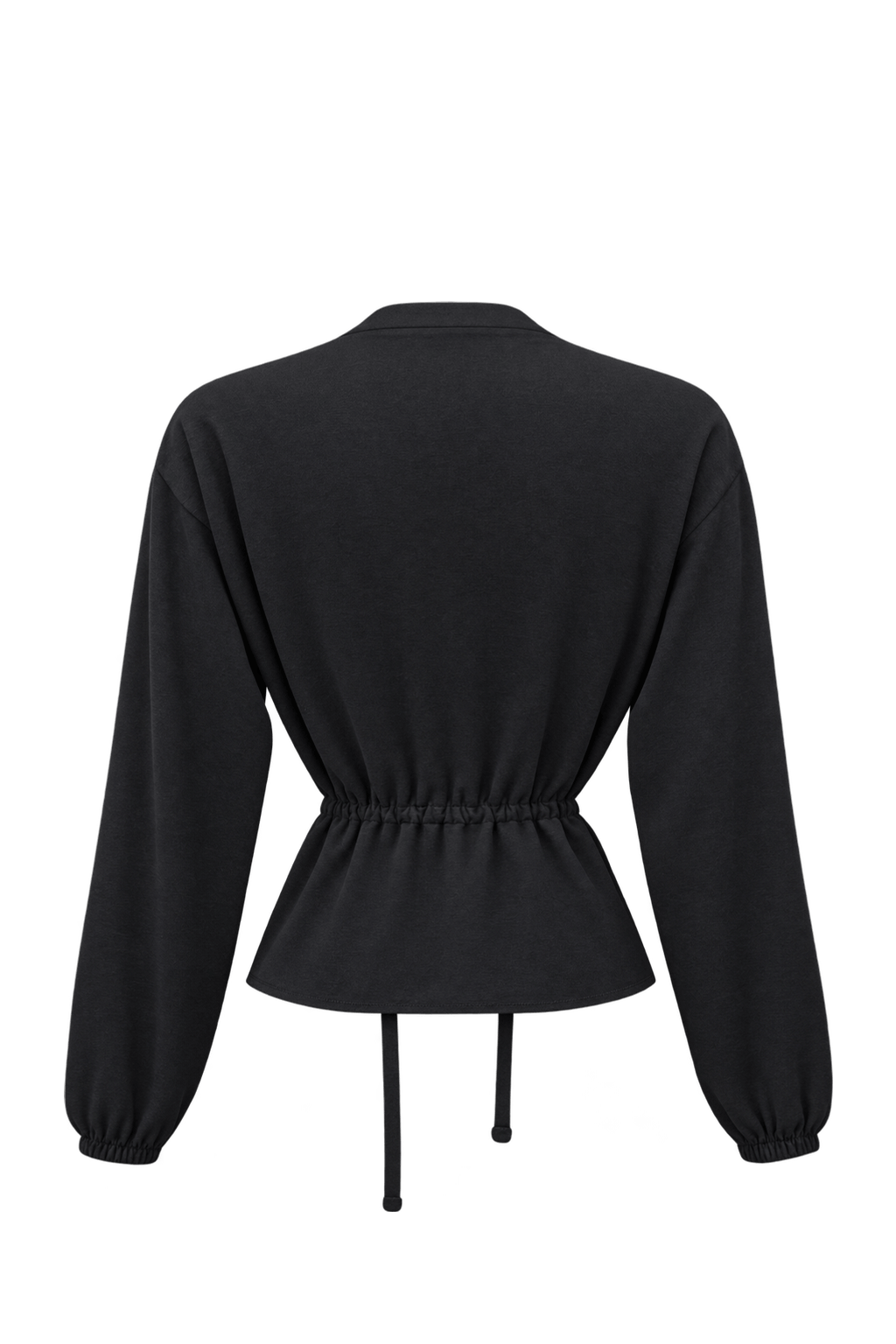 1980s Black Cotton Blend Cardigan - Back View