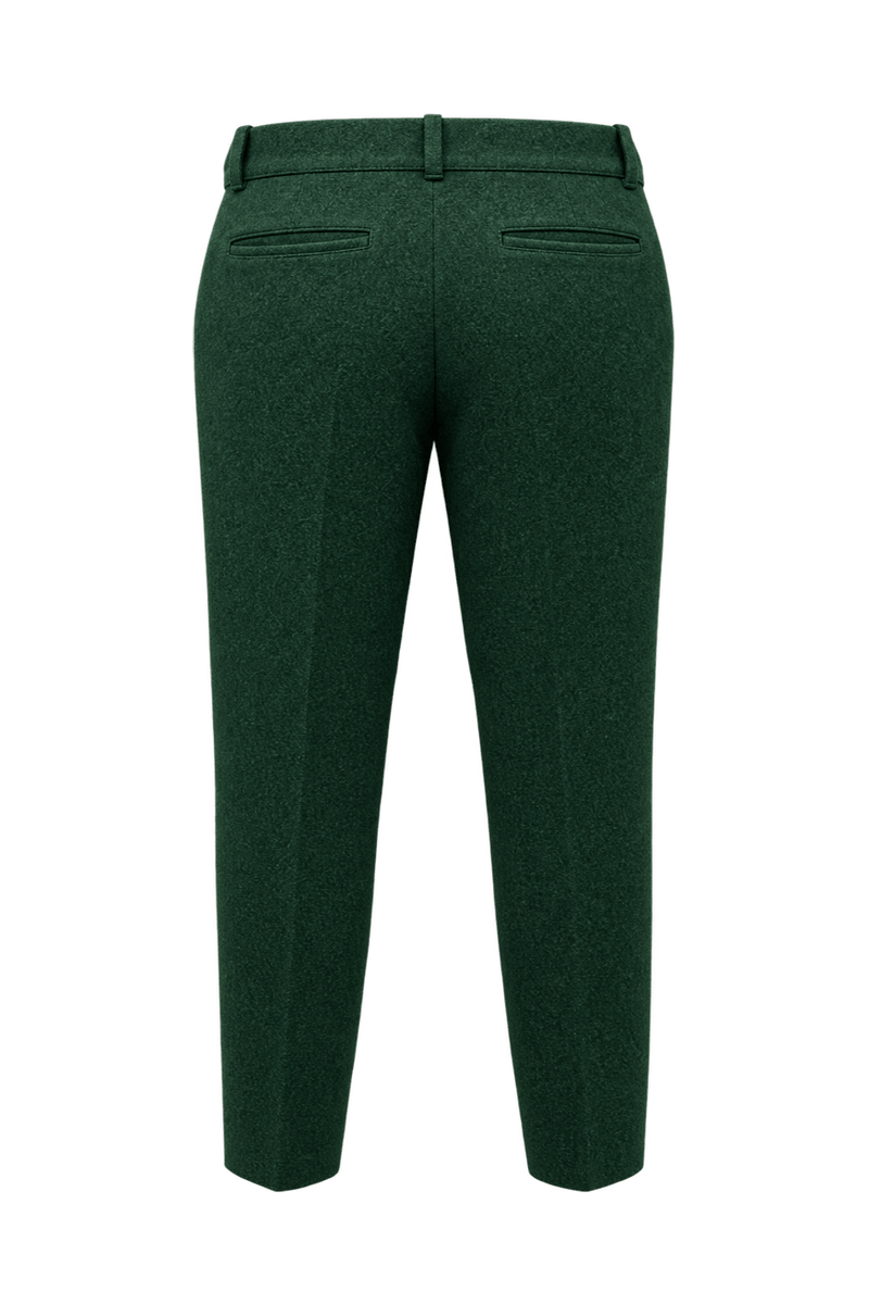 1960s Forest Green Wool Trousers - Back View