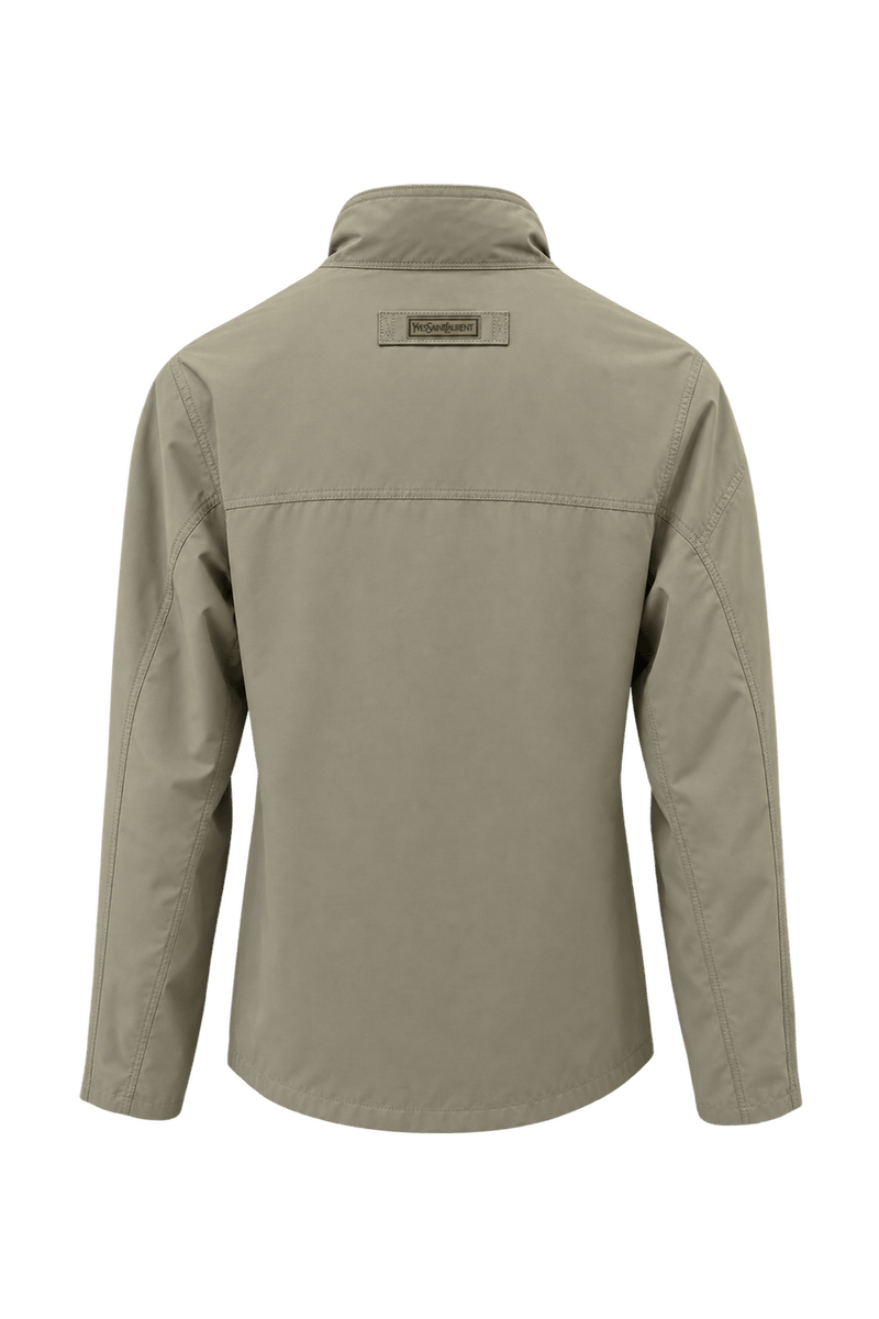 1990s Light Khaki Beige Lightweight Jacket - Back View