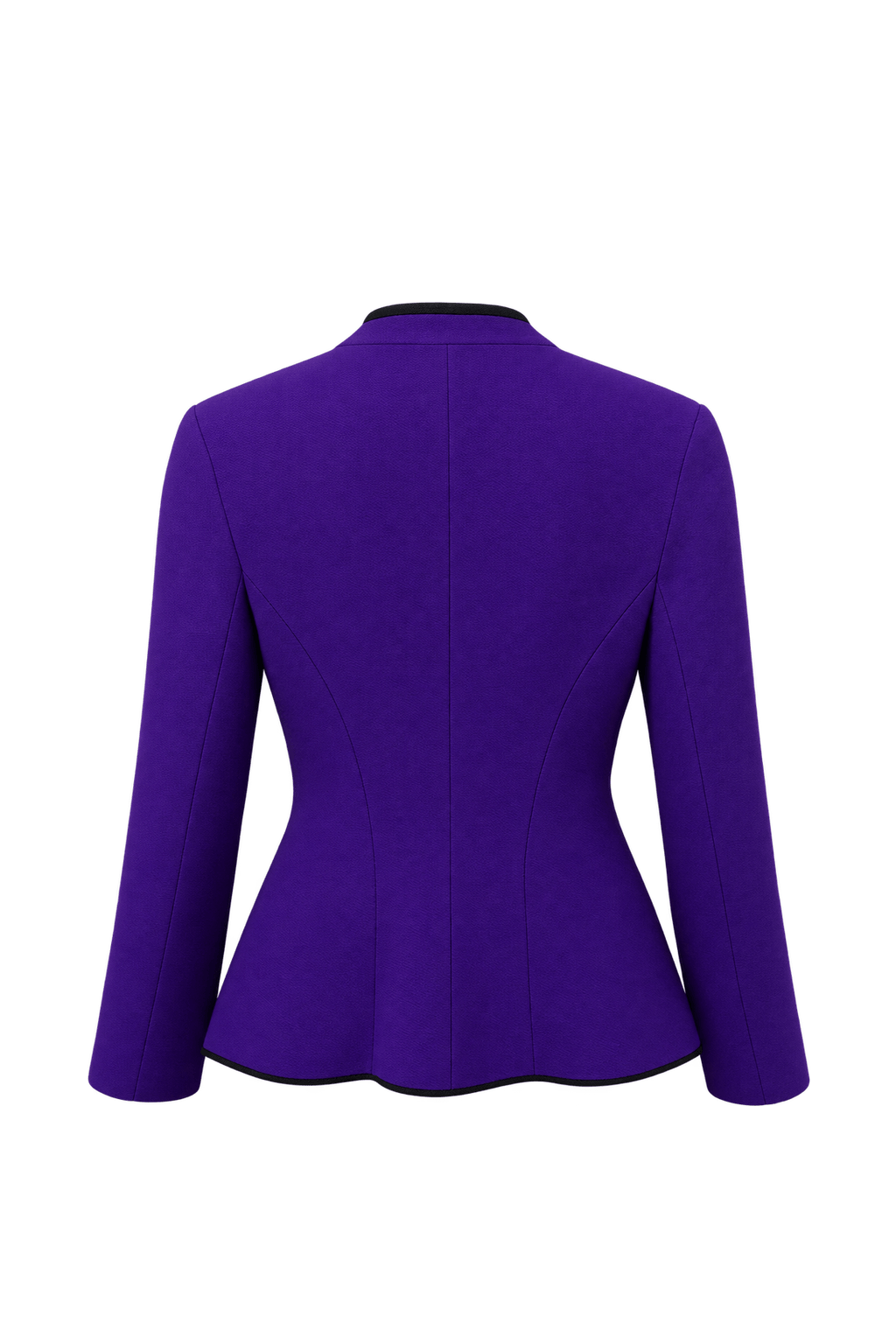 1980s Vivid Violet Purple Textured Blazer - Back View